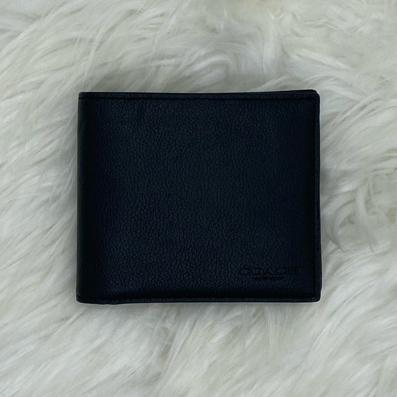 Coach Other - NWOT NEW Coach Men’s Bi-Fold Sport Calf Leather Wallet, Black
